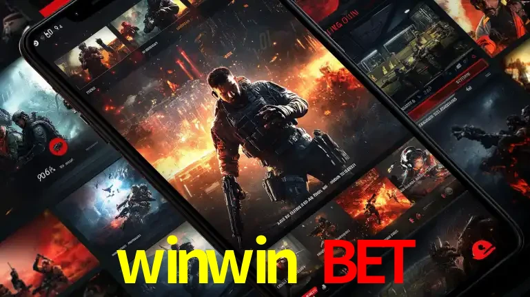 Tela de um celular exibindo uma galeria de jogos de tiro com temática militar, mostrando a variedade de e-sports disponíveis para apostas na plataforma de entretenimento winwin bet.